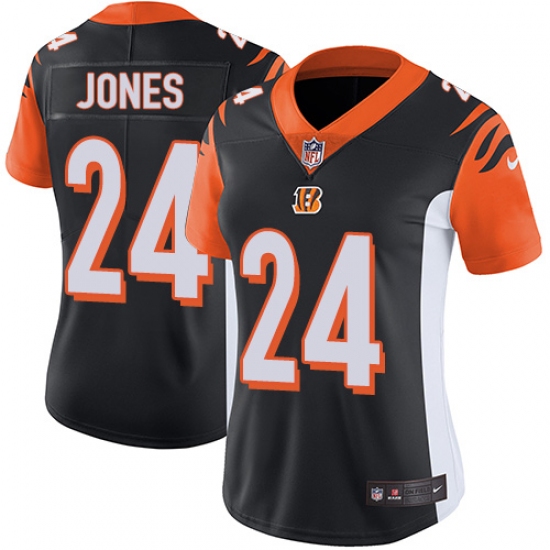Women's Nike Cincinnati Bengals #24 Adam Jones Vapor Untouchable Limited Black Team Color NFL Jersey - Ujersey