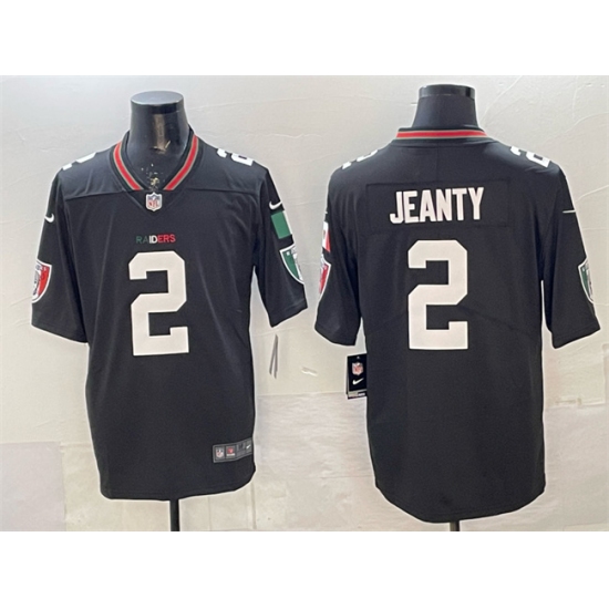 Men's Las Vegas Raiders #2 Ashton Jeanty Black Mexico Vapor Limited Football Stitched Jersey - Ujersey