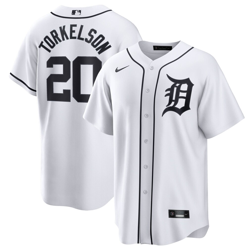 Men's  Detroit Tigers Spencer Torkelson Nike White Home Replica Jersey - ujerseystore