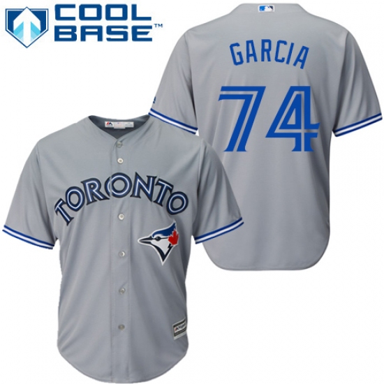 Youth Majestic Toronto Blue Jays #74 Jaime Garcia Replica Grey Road MLB Jersey - Ujersey