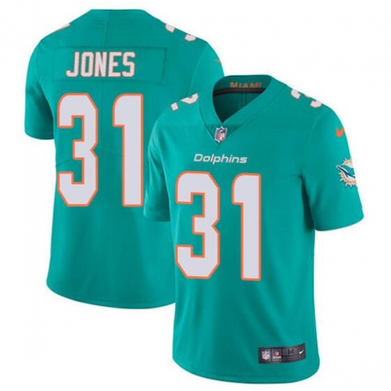 Men's Miami Dolphins #31 Byron Jones Aqua 2020 Vapor Untouchable Limited Stitched Jersey - Ujersey