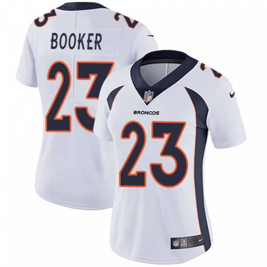 Women's Nike Denver Broncos #23 Devontae Booker Elite White NFL Jersey - Ujersey