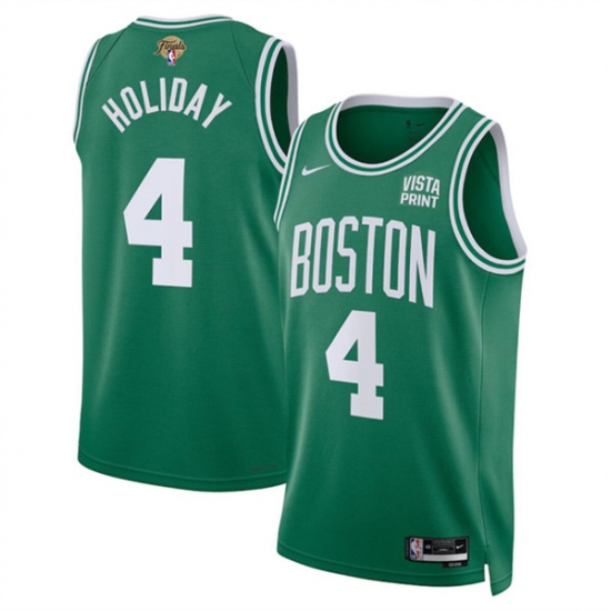 Men's Boston Celtics #4 Jrue Holiday Kelly Green 2024 Finals Icon Edition Stitched Basketball Jersey - Ujersey