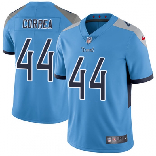 Men Nike Tennessee Titans #44 Kamalei Correa Light Blue Alternate Vapor Untouchable Limited Player NFL Jersey - Ujersey
