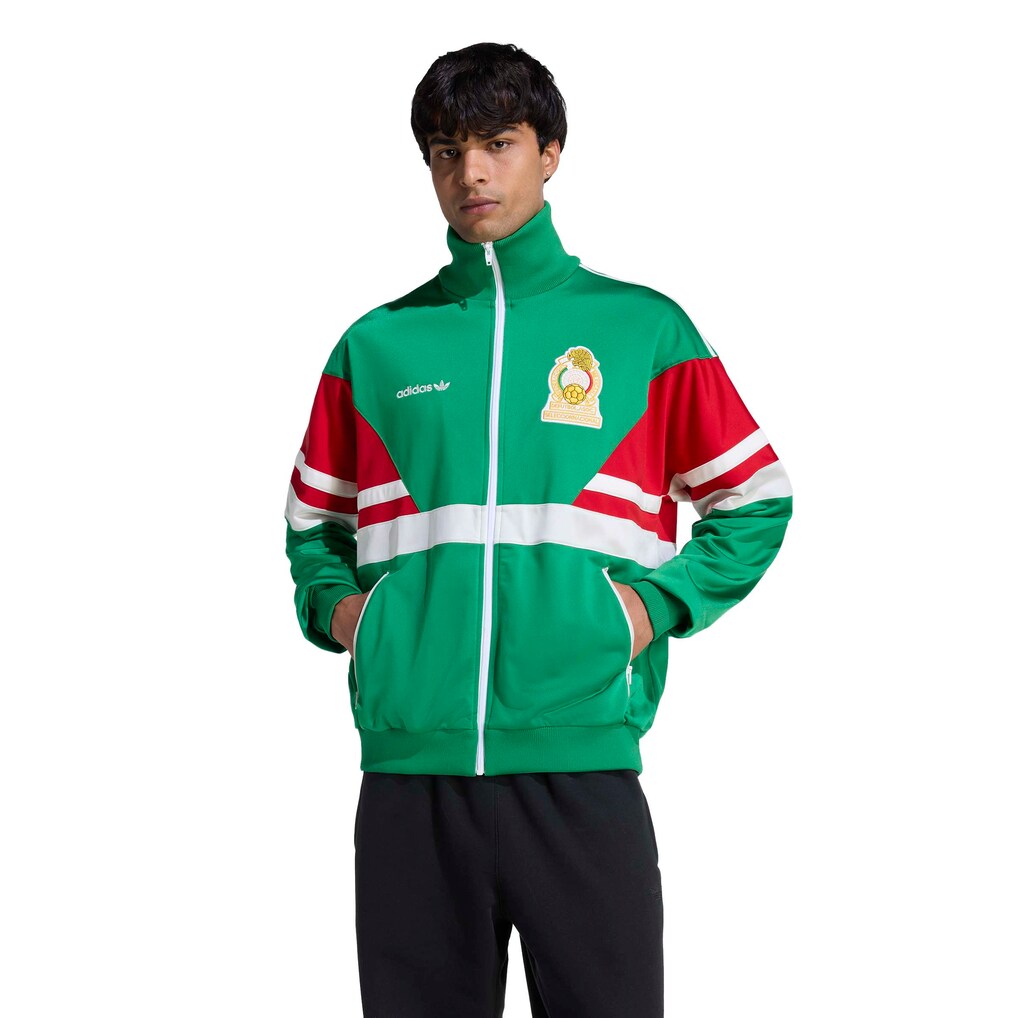 Men's Mexico National Team adidas Green 1986 Bringback Full-Zip Track Top - Ujersey