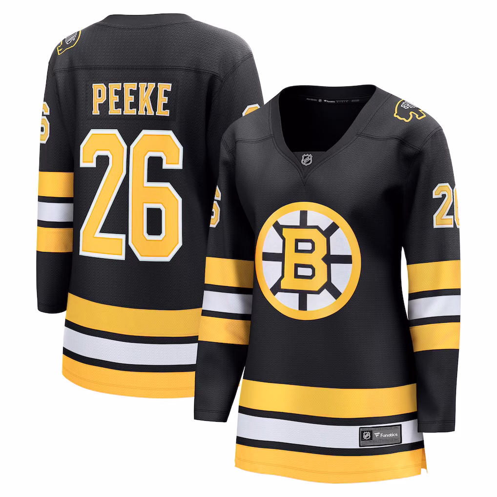 Women's Boston Bruins Andrew Peeke Fanatics Black Home Breakaway Player Jersey - Ujersey Shop