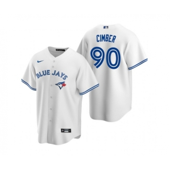 Mens Toronto Blue Jays #90 Adam Cimber Nike White Home Cool Base Jersey - Ujersey