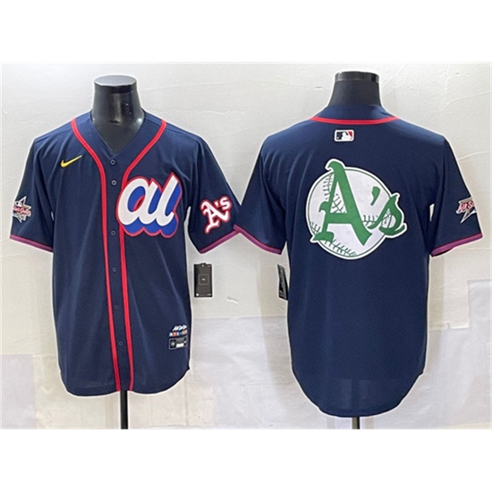 Men's American League Oakland Athletics Team Big Logo Navy 2025 All-Star Edition Limited Stitched Baseball Jersey - Ujersey