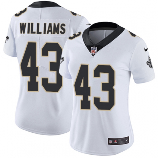 Women's Nike New Orleans Saints #43 Marcus Williams Elite White NFL Jersey - Ujersey