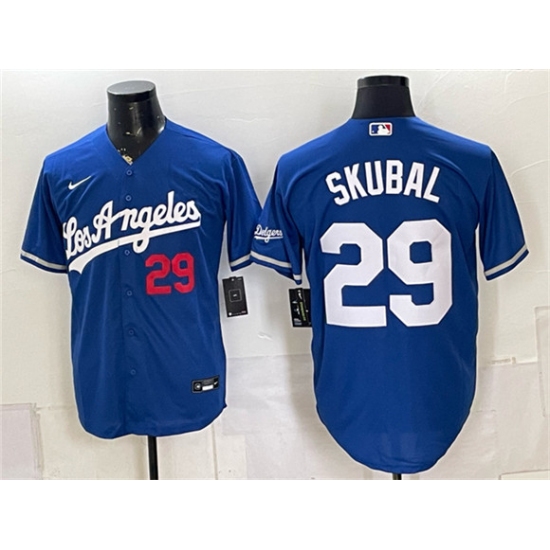 Men's Los Angeles Dodgers #29 Tarik Skubal Royal Alternate Stadium Stitched Baseball Jersey - Ujersey