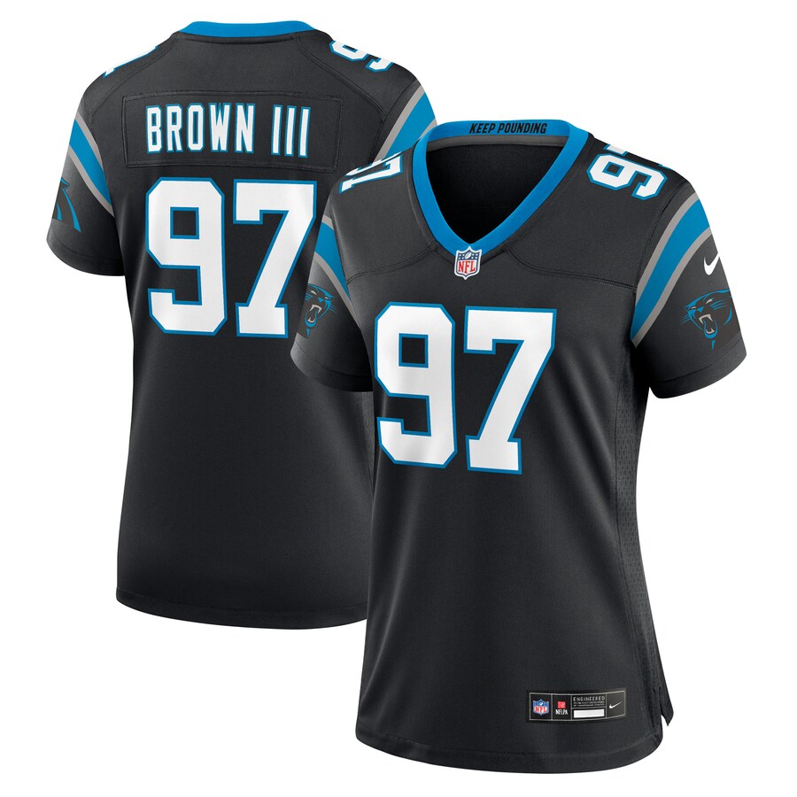 Women's Carolina Panthers Bobby Brown III Nike Black Team Game Jersey - Ujersey