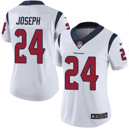Women's Nike Houston Texans #24 Johnathan Joseph Limited White Vapor Untouchable NFL Jersey - Ujersey