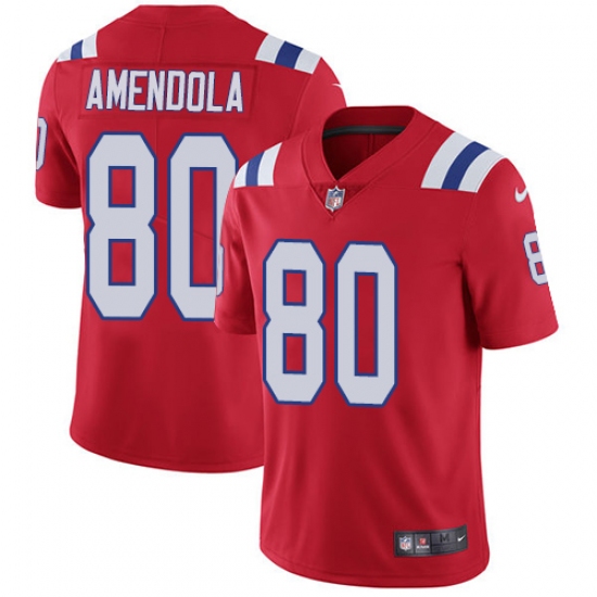 Youth Nike New England Patriots #80 Danny Amendola Red Alternate Vapor Untouchable Limited Player NFL Jersey - Ujersey