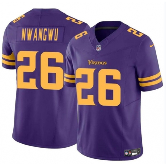 Men's Minnesota Vikings #26 Kene Nwangwu Purple 2023 F.U.S.E. Color Rush Untouchable Limited Stitched Jersey - Ujersey