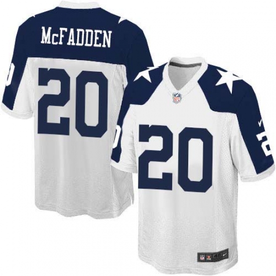 Men's Nike Dallas Cowboys #20 Darren McFadden Game White Throwback Alternate NFL Jersey - Ujersey