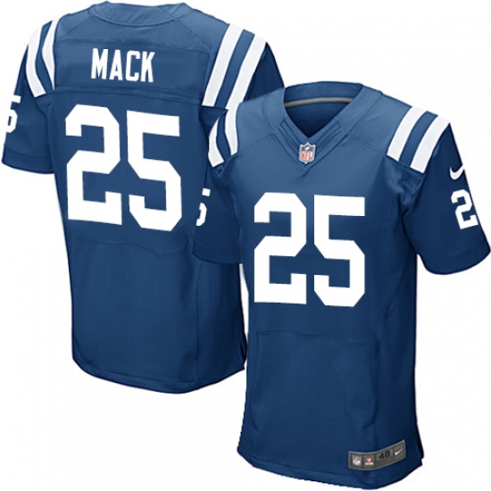 Men's Nike Indianapolis Colts #25 Marlon Mack Elite Royal Blue Team Color NFL Jersey - Ujersey