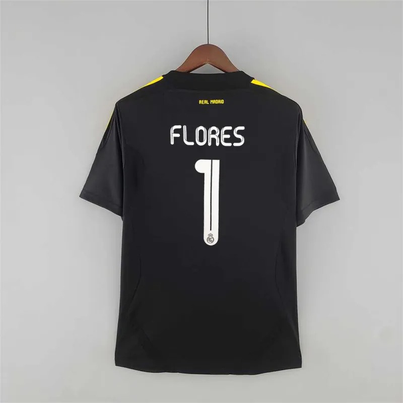 Real Madrid Retro Jersey Away Goalkeeper Black Soccer Custom Shirt 2011/12 - ujerseystore