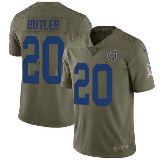 Youth Nike Indianapolis Colts #20 Darius Butler Limited Olive 2017 Salute to Service NFL Jersey - Ujersey