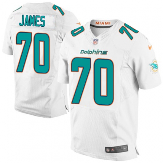 Men's Nike Miami Dolphins #70 Ja'Wuan James Elite White NFL Jersey - Ujersey