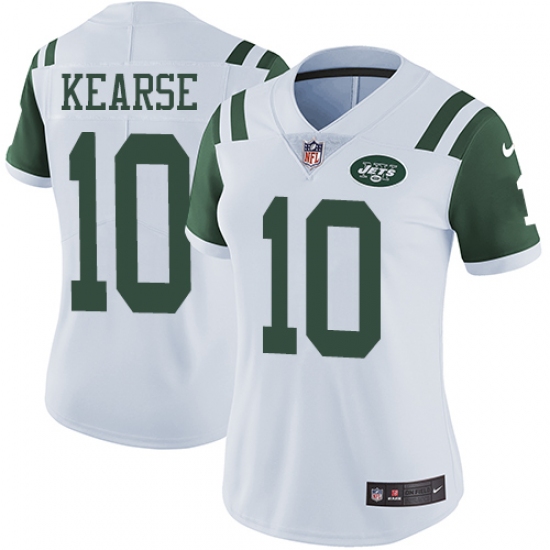 Women's Nike New York Jets #10 Jermaine Kearse White Vapor Untouchable Limited Player NFL Jersey - Ujersey