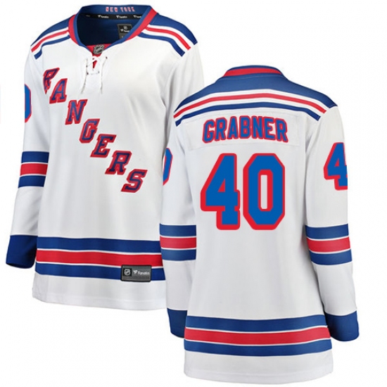 Women's New York Rangers #40 Michael Grabner Fanatics Branded White Away Breakaway NHL Jersey - Ujersey