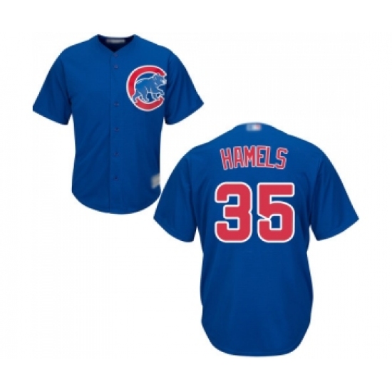 Men's Chicago Cubs #35 Cole Hamels Replica Royal Blue Alternate Cool Base Baseball Jersey - Ujersey