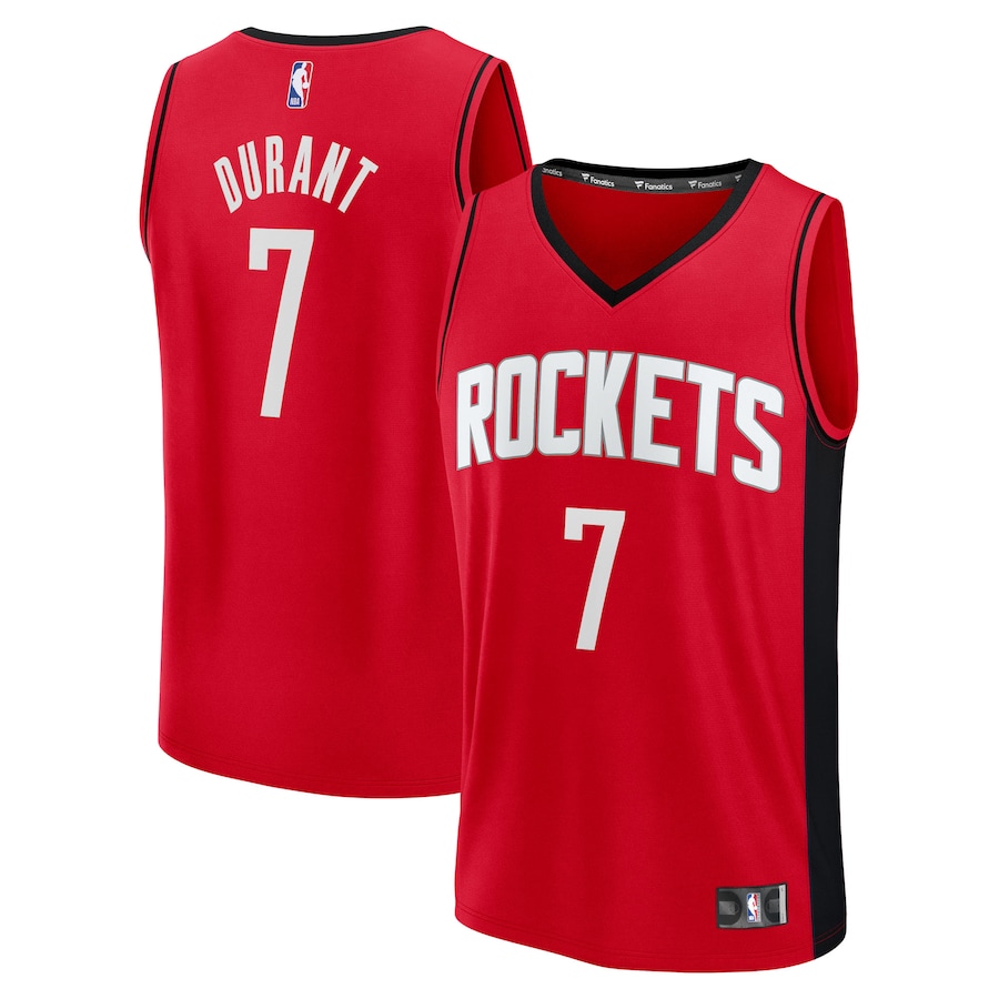 Men's Houston Rockets Kevin Durant Fanatics Red Fast Break Replica Player Jersey - Icon Edition - Ujersey NHL
