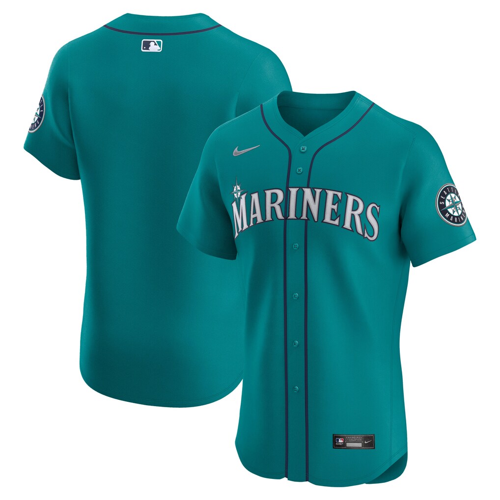 Men's Seattle Mariners  Nike Teal Alternate Elite Jersey - U-jersey