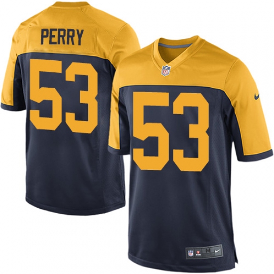 Men's Nike Green Bay Packers #53 Nick Perry Game Navy Blue Alternate NFL Jersey - Ujersey
