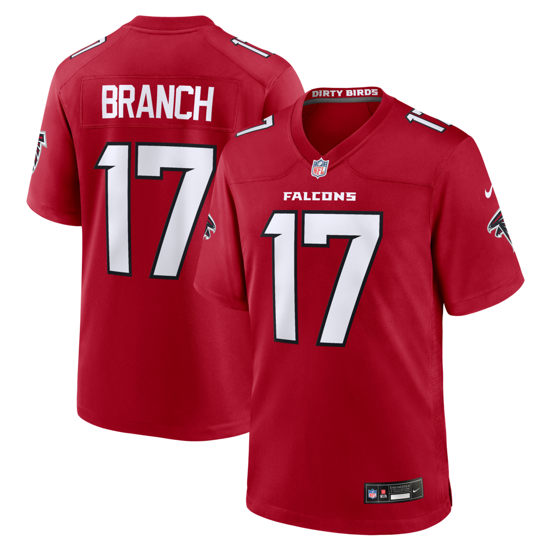 Men's Atlanta Falcons Zachariah Branch Nike Red Team Game Jersey - Ujersey