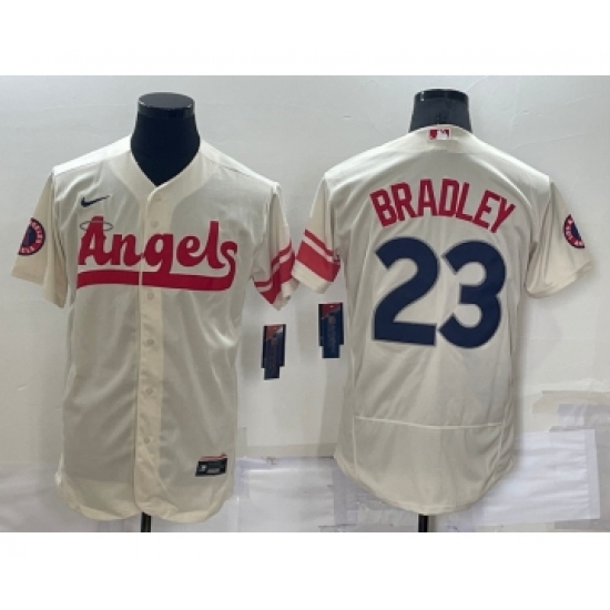 Men's Los Angeles Angels #23 Archie Bradley Cream 2022 City Connect Flex Base Stitched Jersey - Ujersey