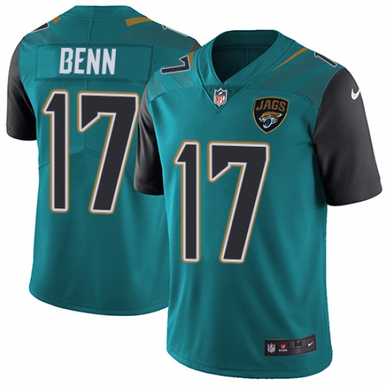 Youth Nike Jacksonville Jaguars #17 Arrelious Benn Teal Green Team Color Vapor Untouchable Limited Player NFL Jersey - Ujersey
