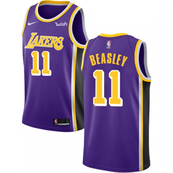 Women's Nike Los Angeles Lakers #11 Michael Beasley Swingman Purple NBA Jersey - Statement Edition - Ujersey