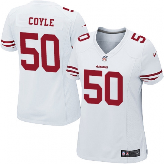 Women Nike San Francisco 49ers #50 Brock Coyle Game White NFL Jersey - Ujersey