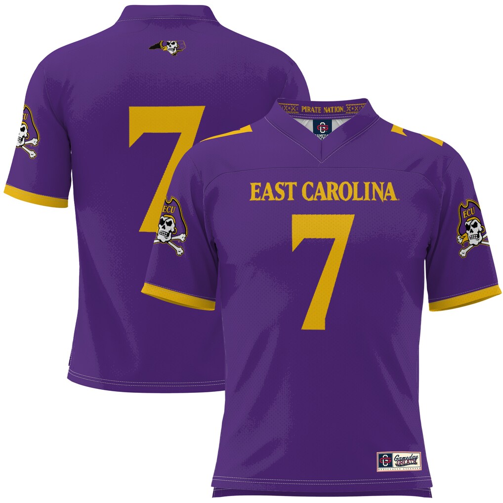 Youth GameDay Greats #1 Purple ECU Pirates Football Jersey - ujerseystore