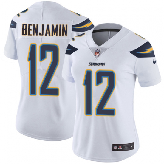 Women's Nike Los Angeles Chargers #12 Travis Benjamin Elite White NFL Jersey - Ujersey