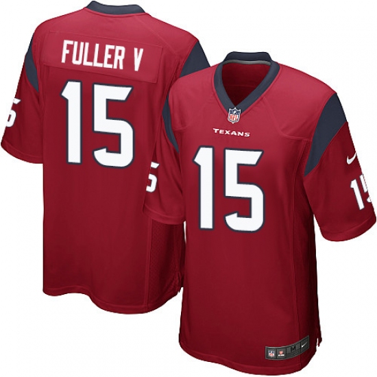 Men's Nike Houston Texans #15 Will Fuller V Game Red Alternate NFL Jersey - Ujersey