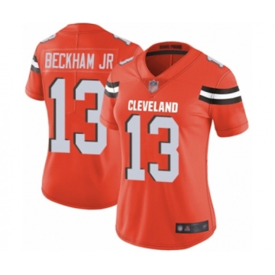 Women's Odell Beckham Jr. Limited Orange Nike Jersey NFL Cleveland Browns #13 Alternate Vapor Untouchable - Ujersey