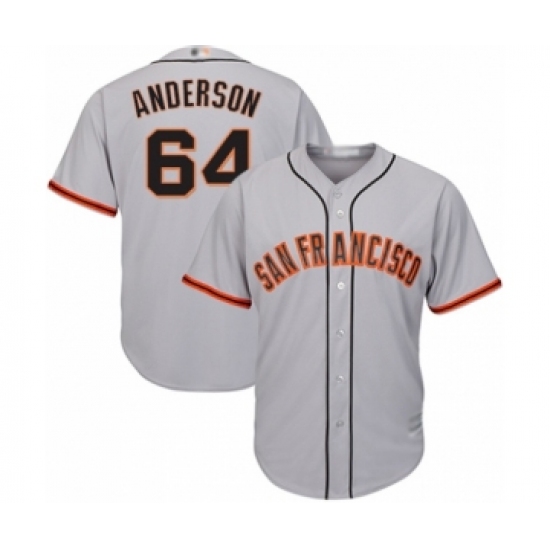Youth San Francisco Giants #64 Shaun Anderson Authentic Grey Road Cool Base Baseball Player Jersey - Ujersey