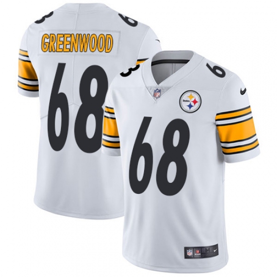 Men's Nike Pittsburgh Steelers #68 L.C. Greenwood White Vapor Untouchable Limited Player NFL Jersey - Ujersey