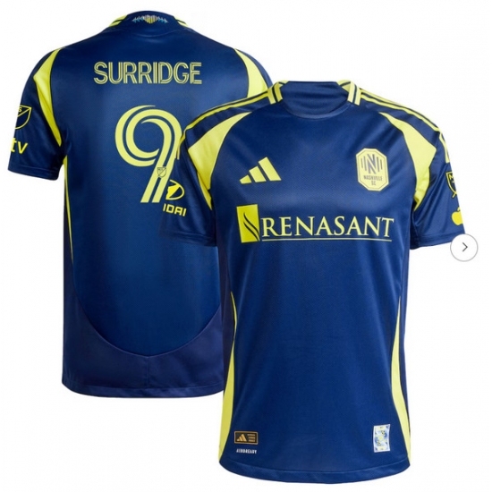 Mens Nashville SC Sam Surridge adidas Navy 2025 The Heart Of Nashville Kit Authentic Player Jersey - Ujersey