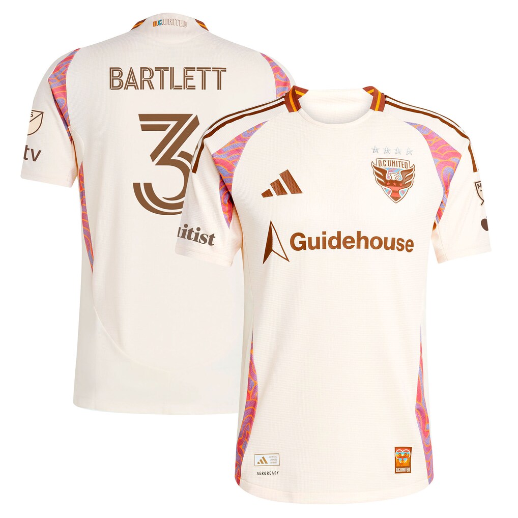 Men's D.C. United Lucas Bartlett adidas Natural 2025 The Soul Kit On-Field Authentic Jersey - Ujersey