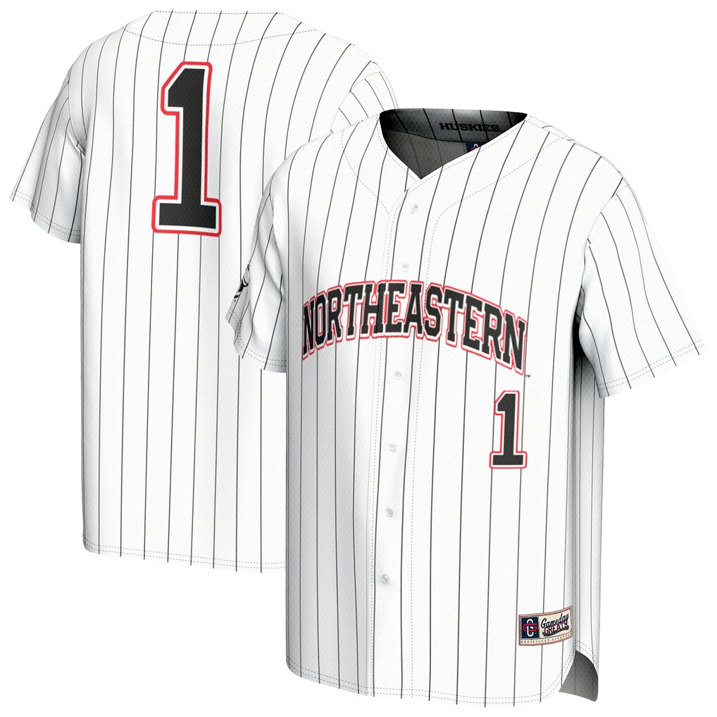 Unisex GameDay Greats White Northeastern Huskies Lightweight Collegiate Baseball Fashion Jersey - Ujersey