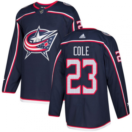 Youth Adidas Columbus Blue Jackets #23 Ian Cole Authentic Navy Blue Home NHL Jersey - Ujersey