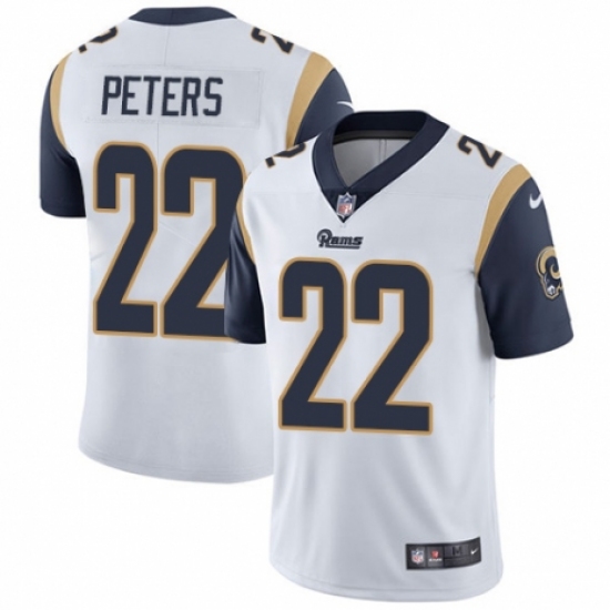 Youth Nike Los Angeles Rams #22 Marcus Peters White Vapor Untouchable Limited Player NFL Jersey - Ujersey