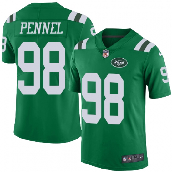 Youth Nike New York Jets #98 Mike Pennel Limited Green Rush Vapor Untouchable NFL Jersey - Ujersey