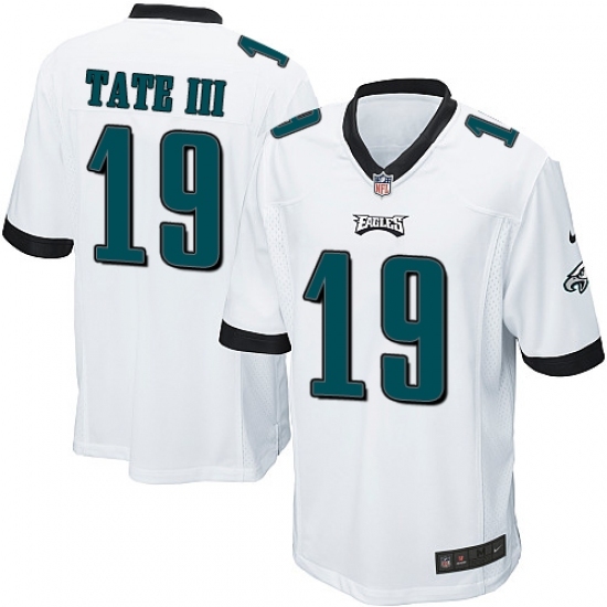 Men's Nike Philadelphia Eagles #19 Golden Tate III Game White NFL Jersey - Ujersey