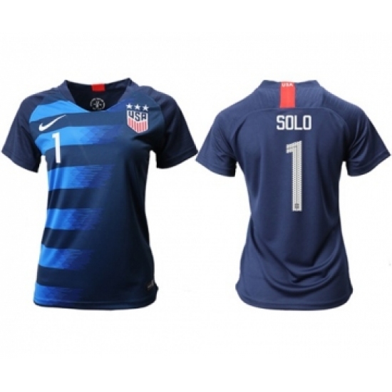 Women's USA #1 Solo Away Soccer Country Jersey