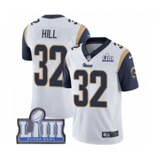 Men's Nike Los Angeles Rams #32 Troy Hill White Vapor Untouchable Limited Player Super Bowl LIII Bound NFL Jersey - Ujersey