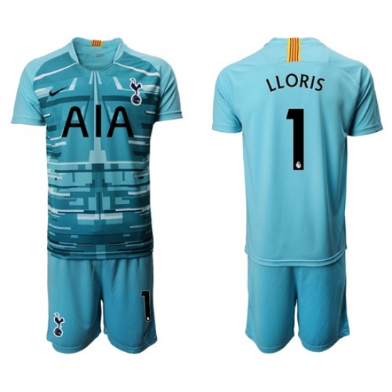 Tottenham Hotspur #1 Lloris Light Blue Goalkeeper Soccer Club Jersey